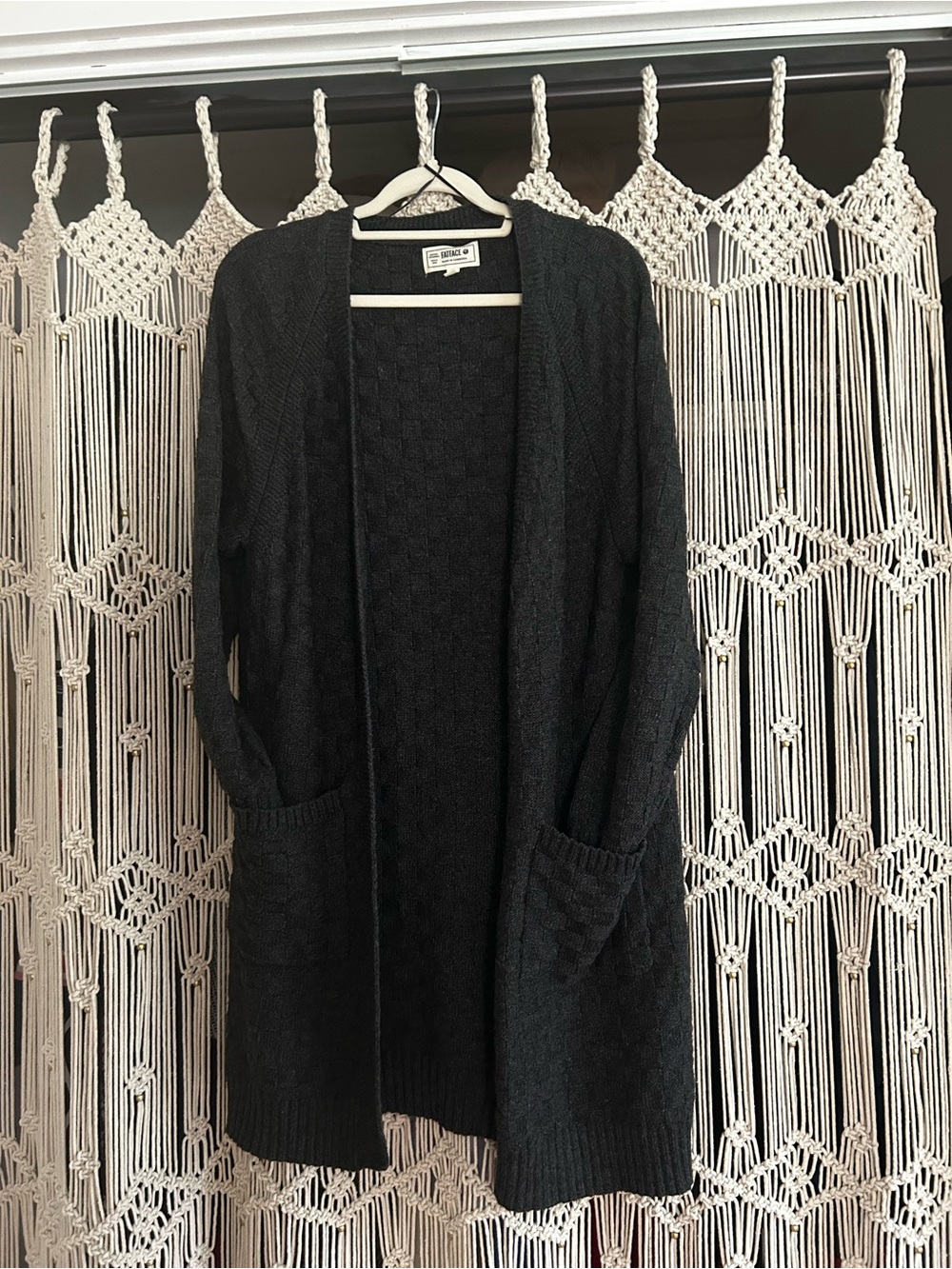 Women’s black open Fatface cardigan with pockets - Picture 2 of 3